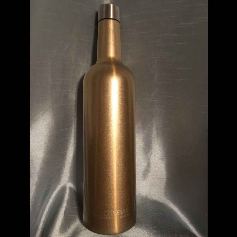 Triple insulated EcoVessel The Vine Wine Bottle (Stainless Steel) 25 oz. / 750ml